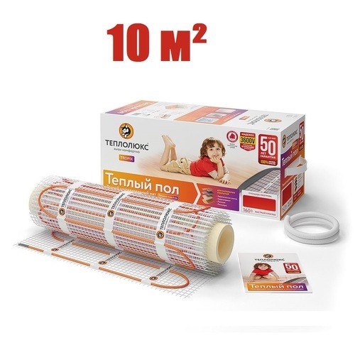 Нагревательный мат "Теплолюкс" Tropix МНН 1600 Вт/10,0 кв.м