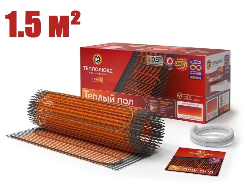 Нагревательный мат "Теплолюкс" ProfiMat 270 Вт/1,5 кв.м