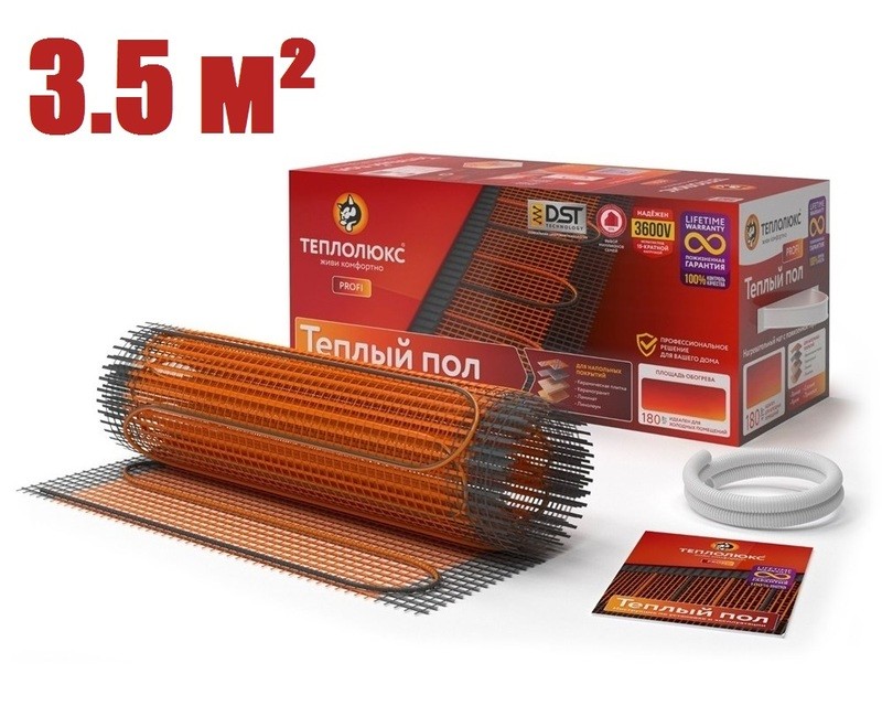 Нагревательный мат "Теплолюкс" ProfiMat 630 Вт/3,5 кв.м