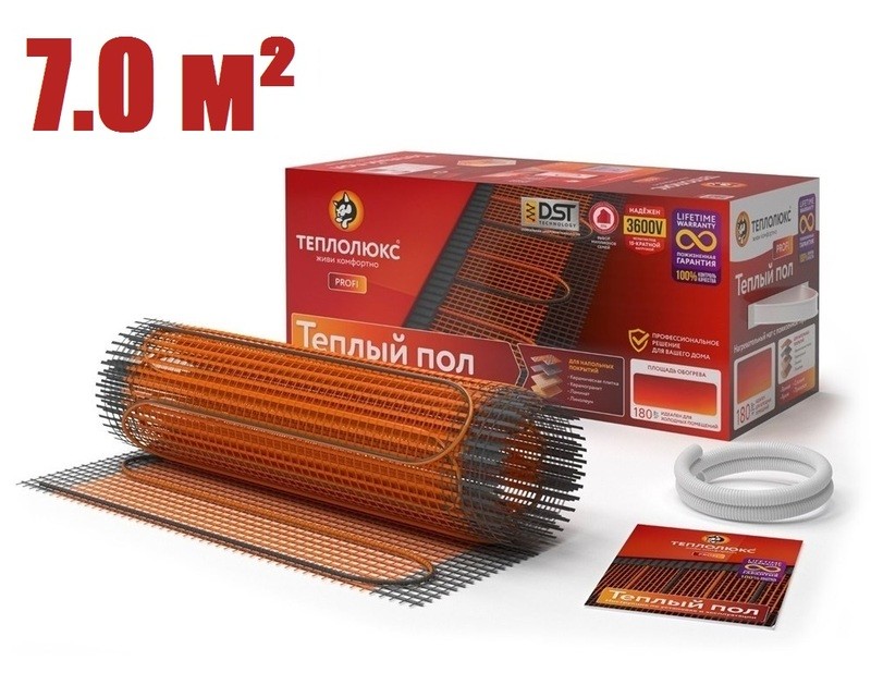 Нагревательный мат "Теплолюкс" ProfiMat 1260 Вт/7,0 кв.м