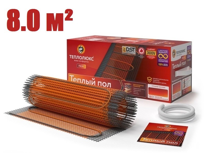 Нагревательный мат "Теплолюкс" ProfiMat 1440 Вт/8,0 кв.м