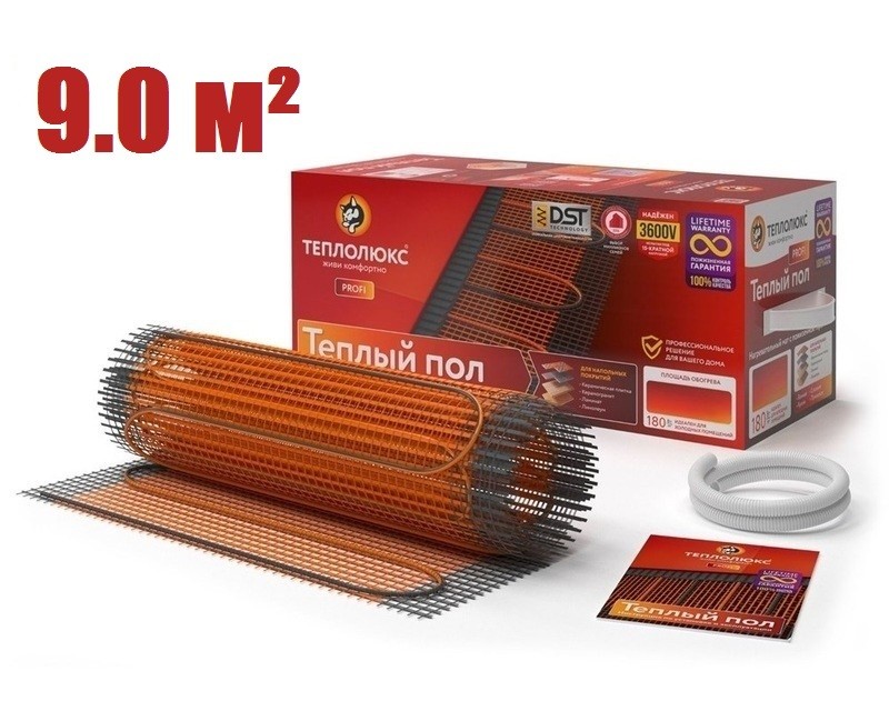Нагревательный мат "Теплолюкс" ProfiMat 1620 Вт/9,0 кв.м