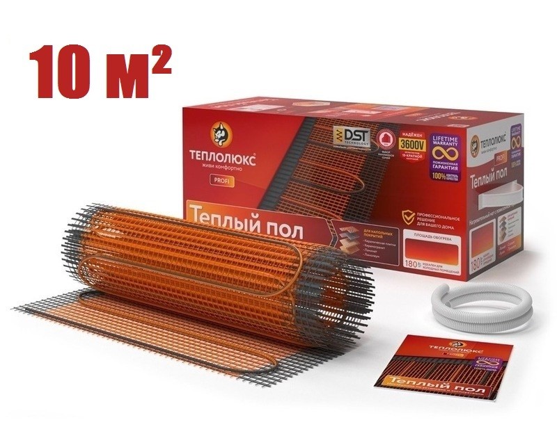 Нагревательный мат "Теплолюкс" ProfiMat 1800 Вт/10,0 кв.м
