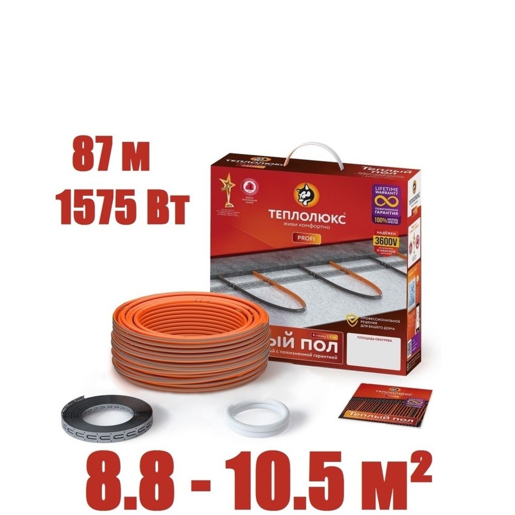 Кабель нагревательный "Теплолюкс" ProfiRoll 87,0 м/1575 Вт