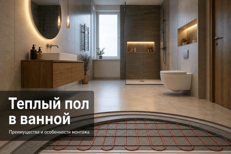 Теплый пол в ванной. Преимущества и особенности монтажа